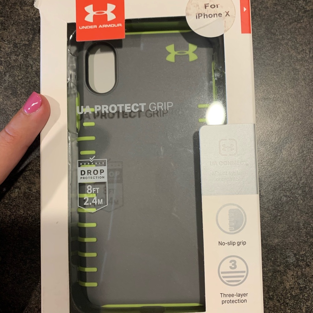 Grey/Lime Under Armour iPhone case